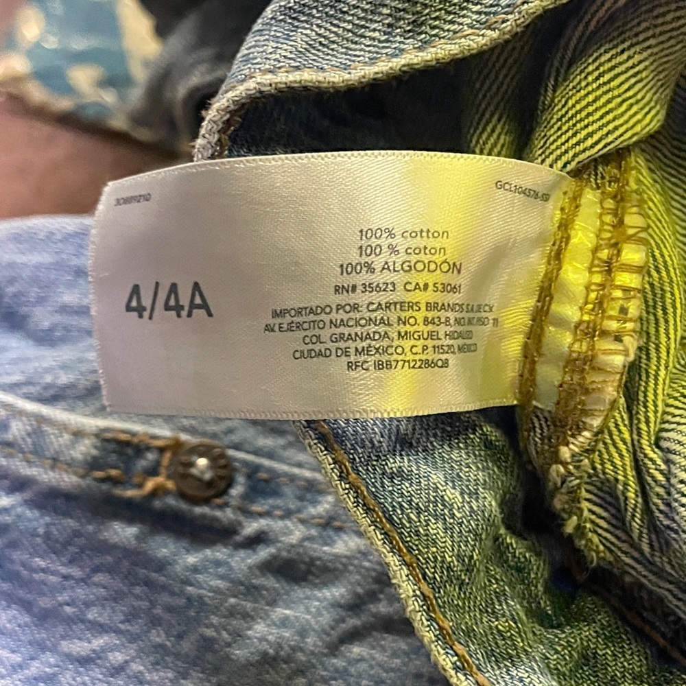 Oshkosh denim jean jacket button Light blue jean 4T girls‎ - Picture 4 of 4
